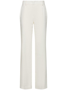 Linen blend wide leg pants