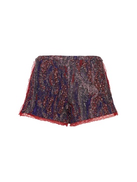 Pinky printed jacquard shorts