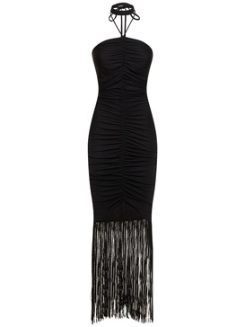 Rosalia draped jersey midi dress