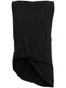 Le Haut Peplo draped satin top