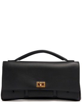 Small Bel Air leather clutch w/ strap