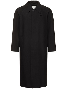Unisex cotton blend mac coat
