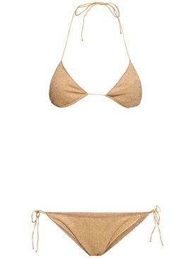 Lumiere lurex triangle bikini