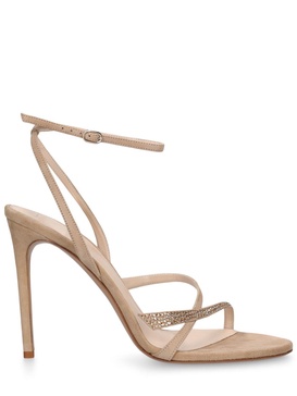 100mm Tita suede & crystal sandals