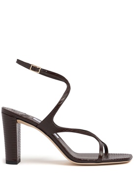 85mm Azie lizard print leather sandals