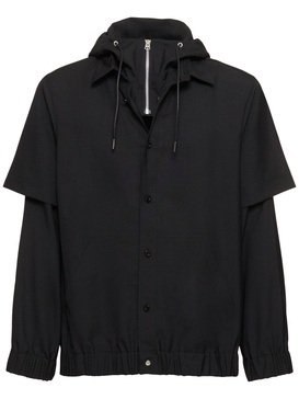 Suiting wool blend hoodie