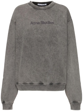 Cotton jersey logo crewneck sweatshirt