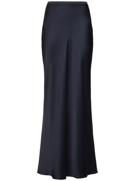 Bar silk satin maxi skirt