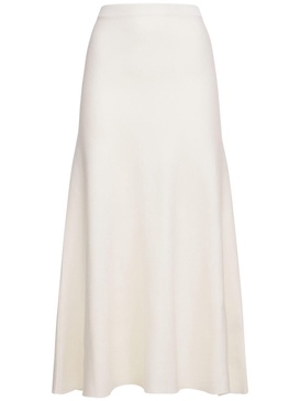 Freddie wool blend knit midi skirt