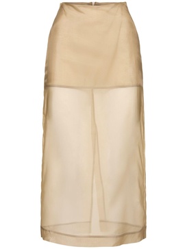 Peri sheer silk blend midi skirt