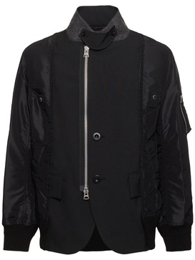 Wool blend twill jacket