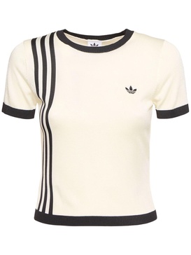 Knitted 3-stripe t-shirt