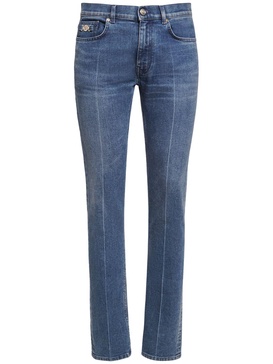 Stonewashed cotton denim jeans