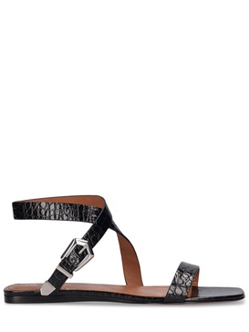 10mm Lauren croc embossed sandals