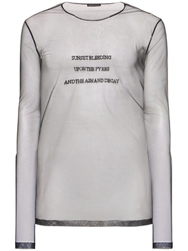 Greg l/s slim fit tulle t-shirt