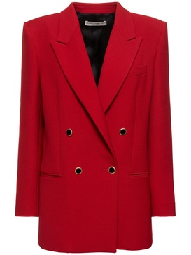 Oversized wool double breasted blazer