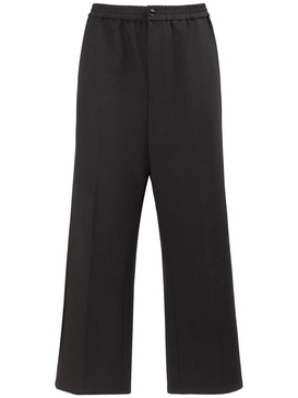 Wool blend straight pants