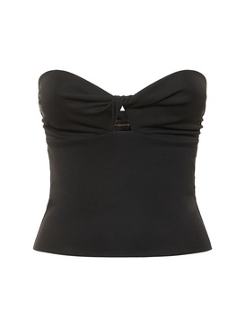 Lucille strapless stretch jersey top