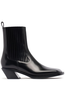 40mm Chiara brushed leather boots