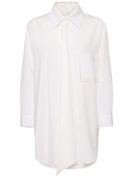 Cutting Tie cotton poplin shirt