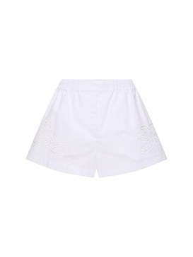 Baroque print poplin shorts