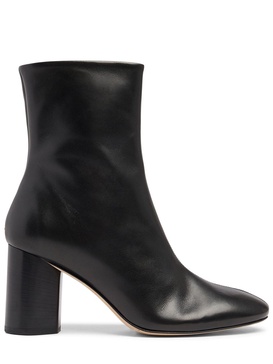 75mm Alena leather ankle boots