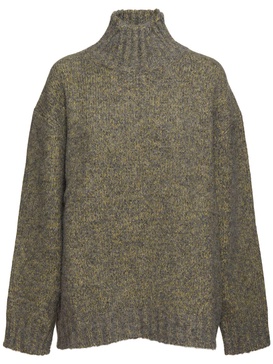 Alpaca blend knit turtleneck sweater