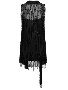 Beaded georgette midi dress