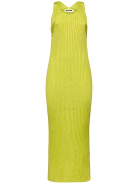 Superfine ribbed viscose midi dress