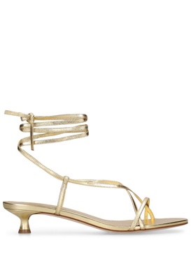 35mm Paige laminated leather sandals