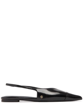 10mm Elena high-shine slingback flats