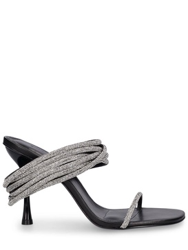 95mm Infinity crystals & leather sandals