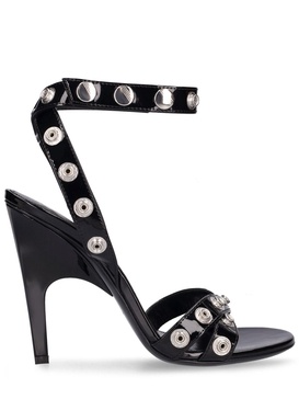 105mm Cosmo faux patent leather sandals