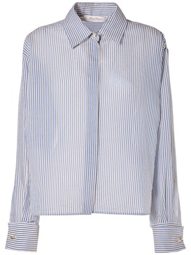 Vertigo striped cotton & silk shirt