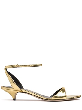 35mm Vika laminated ankle strap sandals
