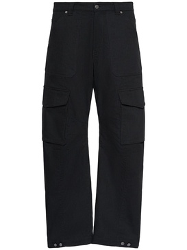Golden cotton blend cargo pants