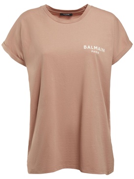 Flocked logo cotton jersey t-shirt