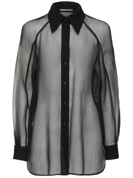 Sheer silk chiffon shirt