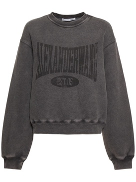 Graphic jersey sweatshirt