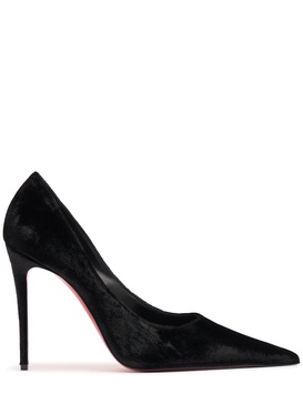 100mm Kate Max glittered velvet pumps