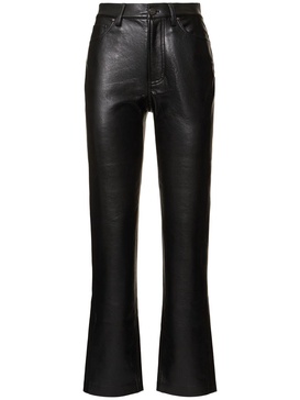 Bruno straight leather blend pants