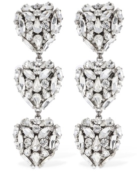 Crystal hearts earrings