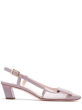 45mm Belle Vivier mesh slingback pumps