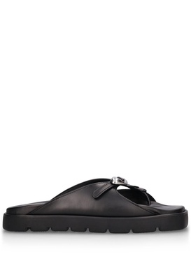 20mm Dome leather flatform sandals