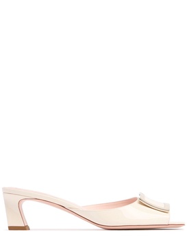 45mm Trompette patent leather mules