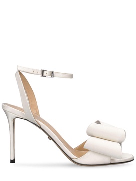 95mm Flowers satin sandals