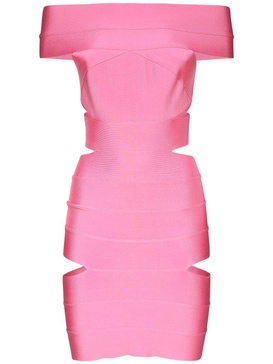 Bonded stretch viscose mini dress