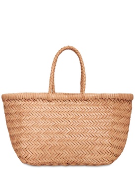 Triple Jump Small leather basket bag