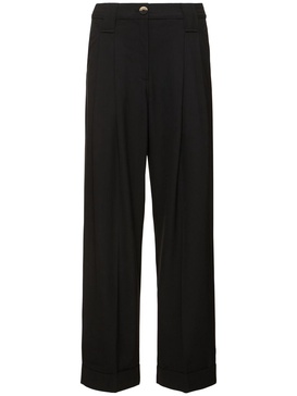 Drapey mélange loose mid waist pants