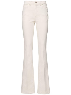 Stretch denim flared jeans